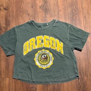 Oregon Ducks Vintage style cropped tee